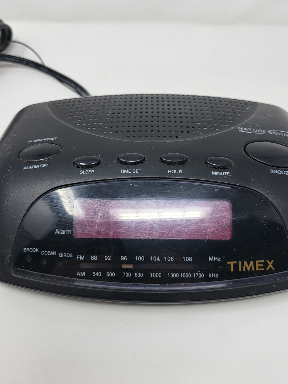 Timex Black Digital Alarm Clock Radio with AM/FM Tuner
